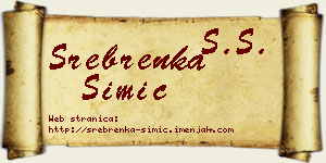 Srebrenka Simić vizit kartica